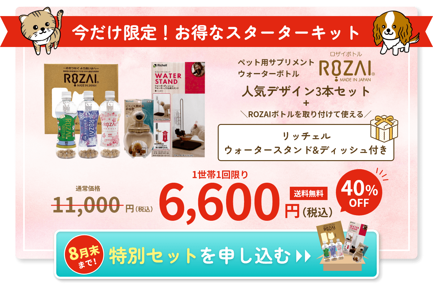 スターターキット8月末まで