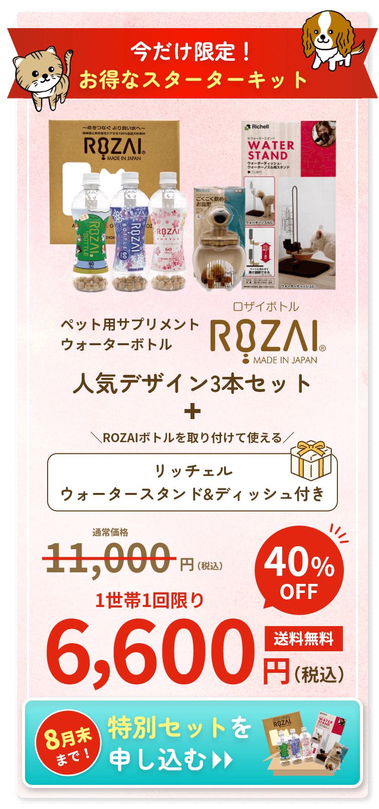 スターターキット8月末まで